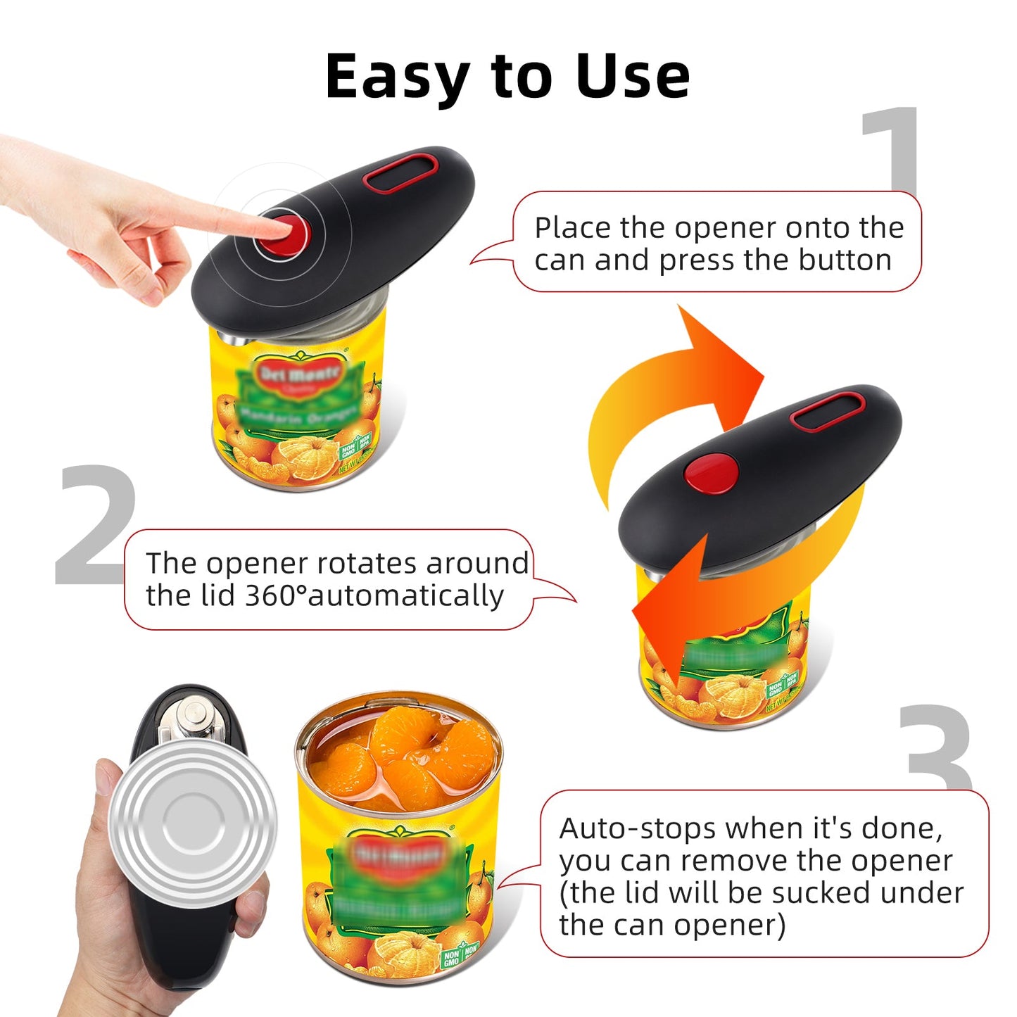 Electric Can Opener Automatic Bottle Opener Cordless